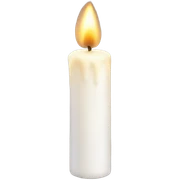 White candle  sticker