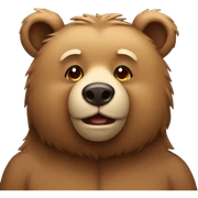 Bear with a tan sticker