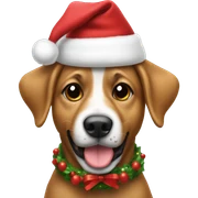christmas dog sticker