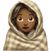 A girl in a blanket sticker