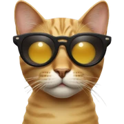 Cat with sunglasses sticker