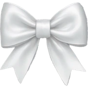 white satin bow sticker
