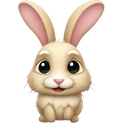Whimsical rabbit sticker