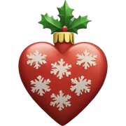 christmas heart sticker
