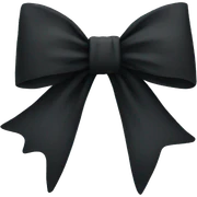 Black bow sticker