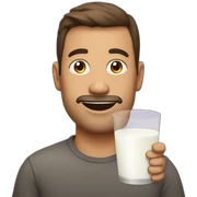Dad with milk sticker