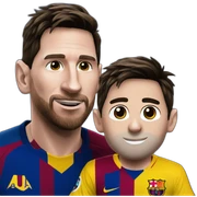 Messi con el the best sticker