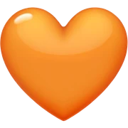 Light Orange Heart sticker