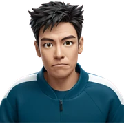 boy in track jacket portrait sticker