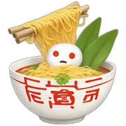 One ramen with flower sticker