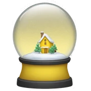 Yellow snow globe  sticker