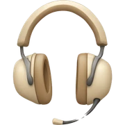 beige headset sticker