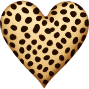 cheetah print heart sticker