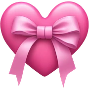 pink heart with a bow  sticker