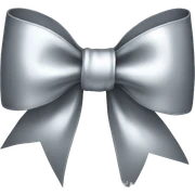 A silver bow sticker