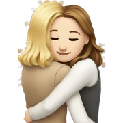White Girl hugs white girl sticker