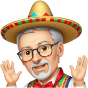 Fiestero with Sombrero sticker