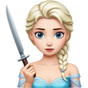 Elsa with knife sticker