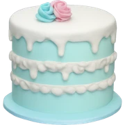 pastel blue cake sticker