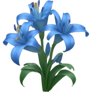 blue lilies  sticker