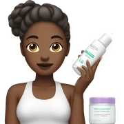 Girl doing skincare sticker