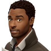smiling dark-skinned male portrait sticker