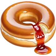 Paczki donut with jelly coming out of small hole sticker