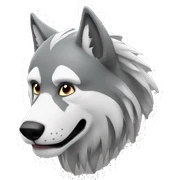 Lobo gris  sticker