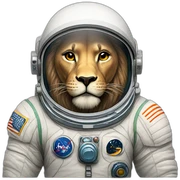 astronaut lion sticker