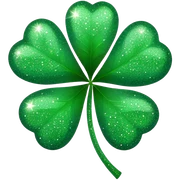 Four leaf clover with glitter sticker