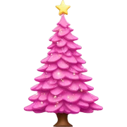 Pink Christmas tree sticker