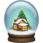 Christmas snowglobe sticker