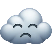 Depressed cloud sticker