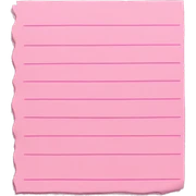 pink block note with scribes  sticker