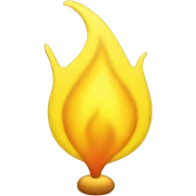 Yellow flame  sticker