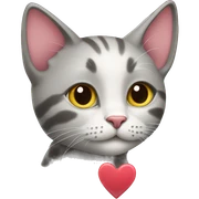 Cat with hearts sticker