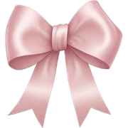 light pink ribbon bow sticker