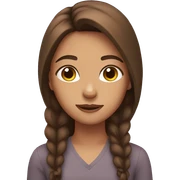girl with brown hair sticker