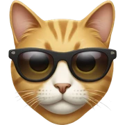 Cat with sunglasses sticker