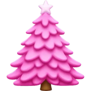 pink christmas tree sticker