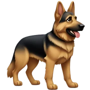 German Shepard standing up sticker