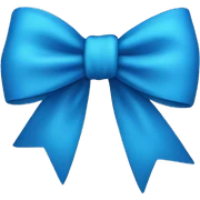 Blue bow sticker
