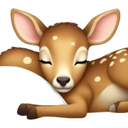 cute deer sleeping sticker