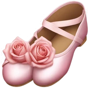 Realistic rose god ballet shoes sticker