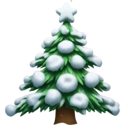 Christmas tree with snow sticker