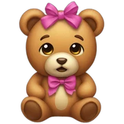 Teddy with bow sticker