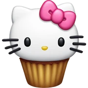 Hello kitty eat cupcake  sticker