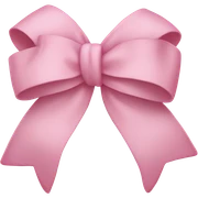 light pink bow on light pink bow sticker