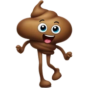 Poop walking sticker