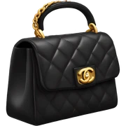 Chanel black top handle bag sticker